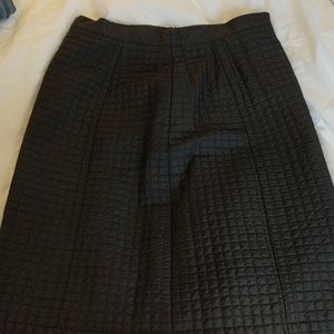 Rena Lange lined black skirt, quilted-like textured fabric